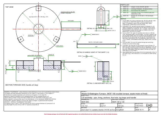 Rendered WOF-100 drawing sheet, drawing preview / page 6